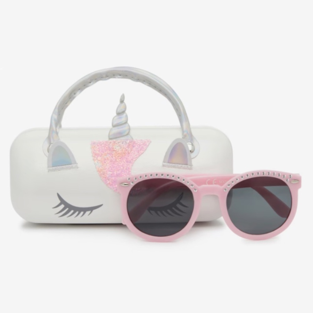 Mix No. 6 Pretty Unicorn Kids' Sunglasses & Case Set